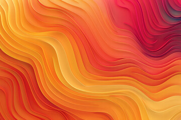 Poster - Seamless isometric pattern of staggered curved lines in a gradient of warm colors,