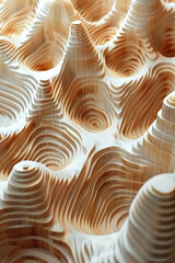 Poster - Seamless isometric pattern of layered vertical lines creating a stepped, 3D effect,