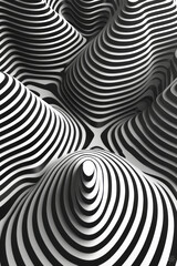 Poster - Seamless isometric pattern of layered vertical lines creating a stepped, 3D effect,