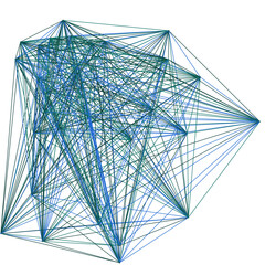 Wall Mural - An abstract isolated futuristic node network connection design element.