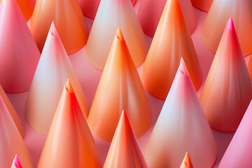Aufkleber - A seamless pattern of isometric cones with a gradient fill, transitioning from light to dark,