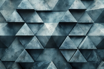Poster - Minimalist isometric bipyramids, randomly rotated and scattered across the background,