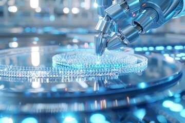Poster - Precision and Innovation in Modern Manufacturing: Robotic Arm Assembling Components on an Automated Production Line