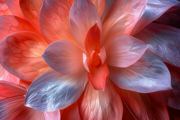 Leinwandbilder - Abstract isometric flower petals, arranged in a repeating tessellated pattern,