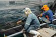© Luis Herrera/Stocksy - workers in a fish farm