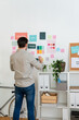 © nomad studio/Stocksy - Man Organizing Ideas in Office