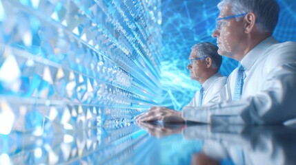 Poster - Professional Cybersecurity Team Monitoring Network Security at a High-Tech Industrial Facility