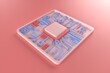 © Bruno Tornielli/Stocksy - Abstract design of a minimalist 3d pastel cute pink and blue cpu.