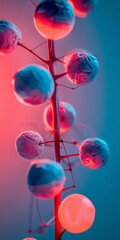 Leinwandbilder - Vibrant Neural Network Tree: An Artistic Representation of AI Complexity in Dynamic Colors