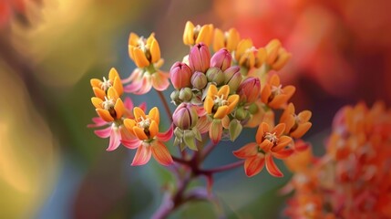 Chosen Emphasis on Milkweed Blossom