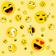 © Eakalak - emoji trendy abstract pattern repeating vector illustration background
