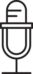 Poster - Microphone Line Icon