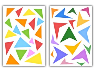 Wall Mural - abstract illustration with multi-colored bright figures on a white background