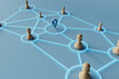 © Giada Canu/Stocksy - 3D Render of Network Diagram with Location Pin