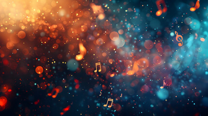 Poster - Abstract musical background