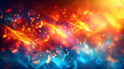 Poster - Abstract musical background