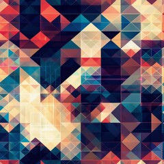 Wall Mural - Modern Geometric Abstract Art in Vibrant Colors