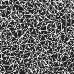 Poster - triangles background. small triangles size. solid shapes in frames. black and white style. repeatabl