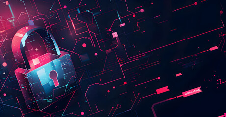 Aufkleber - Abstract background with a lock