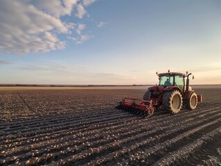 Harvesting Spuds: A Tractor's Journey Across the Prairie