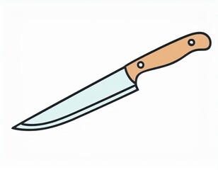 table citchen knife icon, vector image on white background, food logo