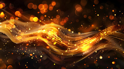 Poster - Abstract musical background