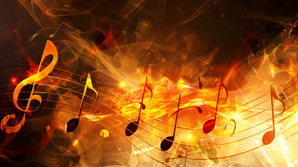 Poster - Abstract musical background