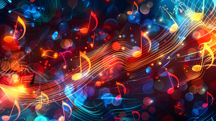 Poster - Abstract musical background