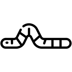 Wall Mural - worm line icon