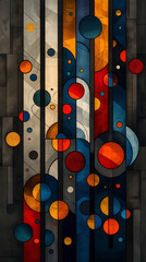 Wall Mural - abstract shapes background - 9x16 ratio