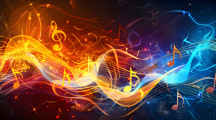 Poster - Abstract musical background