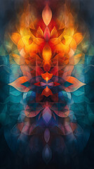 Wall Mural - symmetrical abstract background pattern - 9x16 ratio