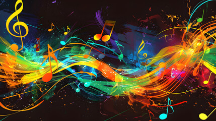 Poster - Abstract musical background