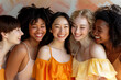 © TRINETTE + CHRIS - Group portrait of beautiful young diverse women smiling