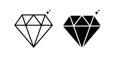 Wall Mural - Diamond icon set. for mobile concept and web design. vector illustration