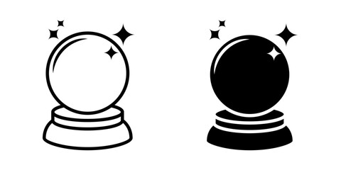 Crystal Ball icon set. for mobile concept and web design. vector illustration