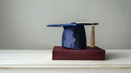 Wall Mural - The graduation cap on book