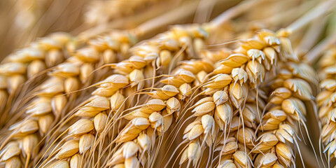 Sticker - A close up of a bunch of wheat grain