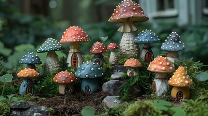 Wall Mural - fly mushrooms