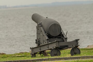 old cannon in the field