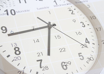 Wall Mural - clock and calendar