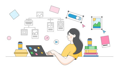 UI and UX, building a web page.