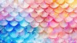 © rabbit75_fot - Abstract background with soft prismatic iridescent rainbow gradient colors mermaid scale pattern theme for girl party