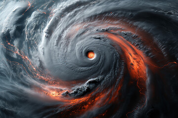 Wall Mural - Radar Satellite View of Hurricane