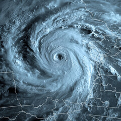 Wall Mural - Radar Satellite View of Hurricane