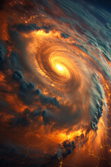 Wall Mural - Satellite View of Hurricane