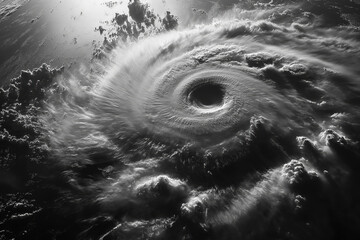 Wall Mural - Satellite View of Hurricane