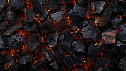 Wall Mural - BBQ grill coal texture background