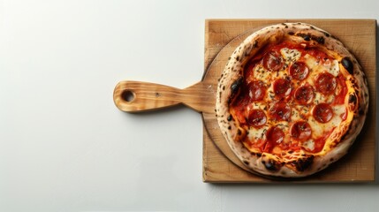 Wall Mural - Pizza on Wooden Cutting Board