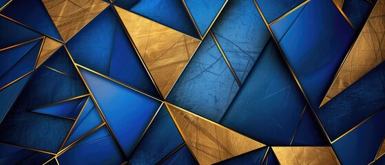 Wall Mural - Futuristic Geometric Triangle Background design concept header web cover poster banner presentation template